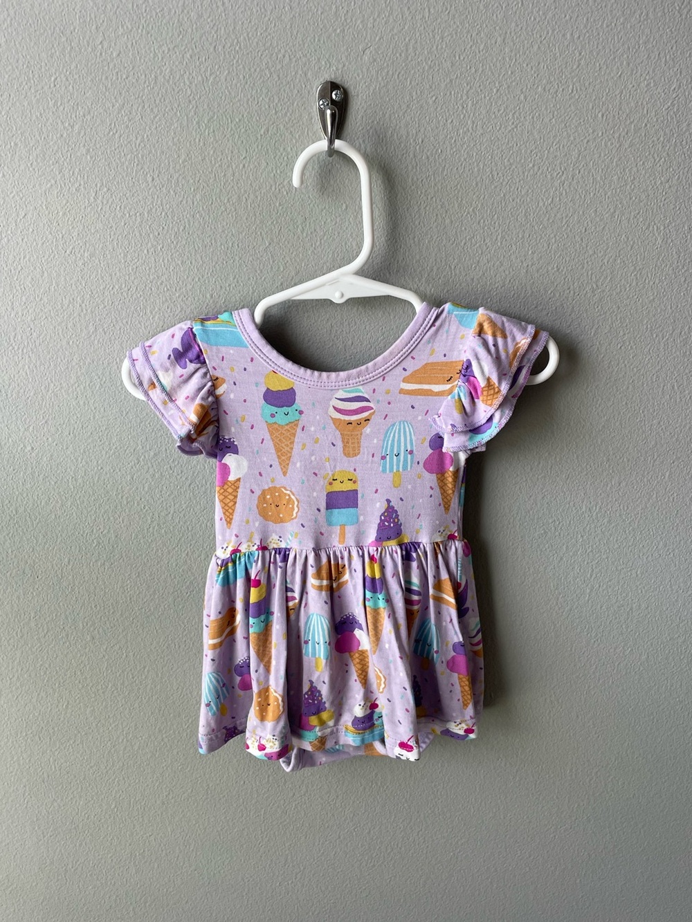 Little Sleepies Wild Berry Ice Cream Social Bamboo Bodysuit Twirl